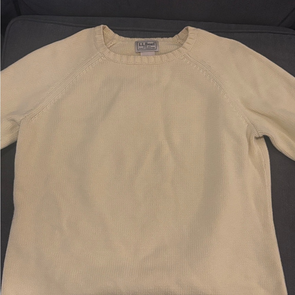 Butter Yellow LL Bean Cotton Sweater
